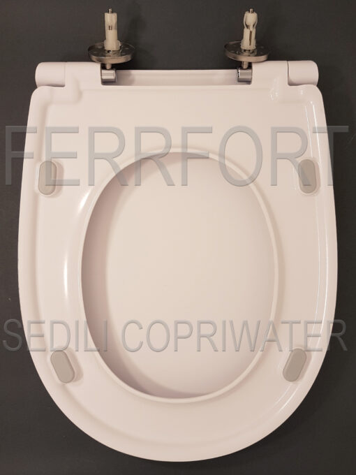 TOILET SEAT 4 ALL GLOBO SOFT CLOSE HINGES THERMOSETTING DUROPLAST WHITE