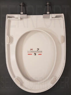 TOILET SEAT BULL ESEDRA SOFT CLOSE HINGES THERMOSETTING DUROPLAST WHITE